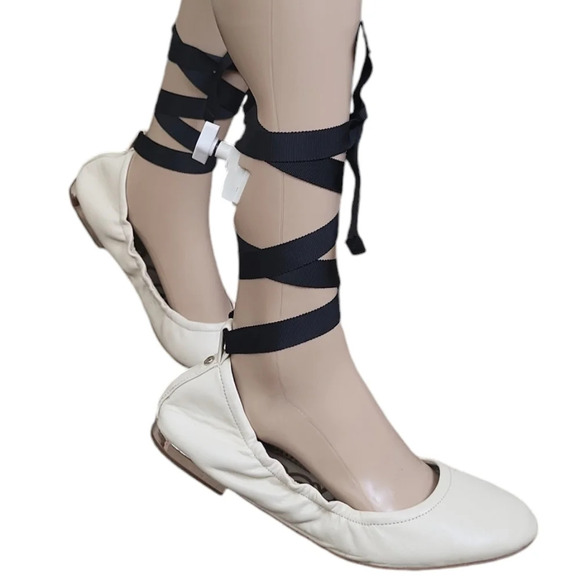 SAM EDELMAN Fallon Wraparound Ballet Flats Sz 10 - Picture 4 of 6